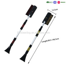 set of two high quality telescopic handle snow brush with ice scraper and glass cleaner and comfortable EVA handle